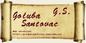 Goluba Santovac vizit kartica